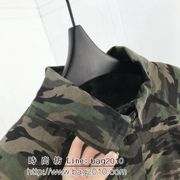 VALENTINO華倫天奴 19ss春季新款 迷彩軍旅風 長款外套 內裏薄棉 袖子背後柳丁設計 男女同款 ydi2608